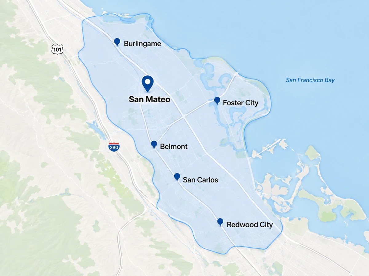 Areas Near San Mateo
